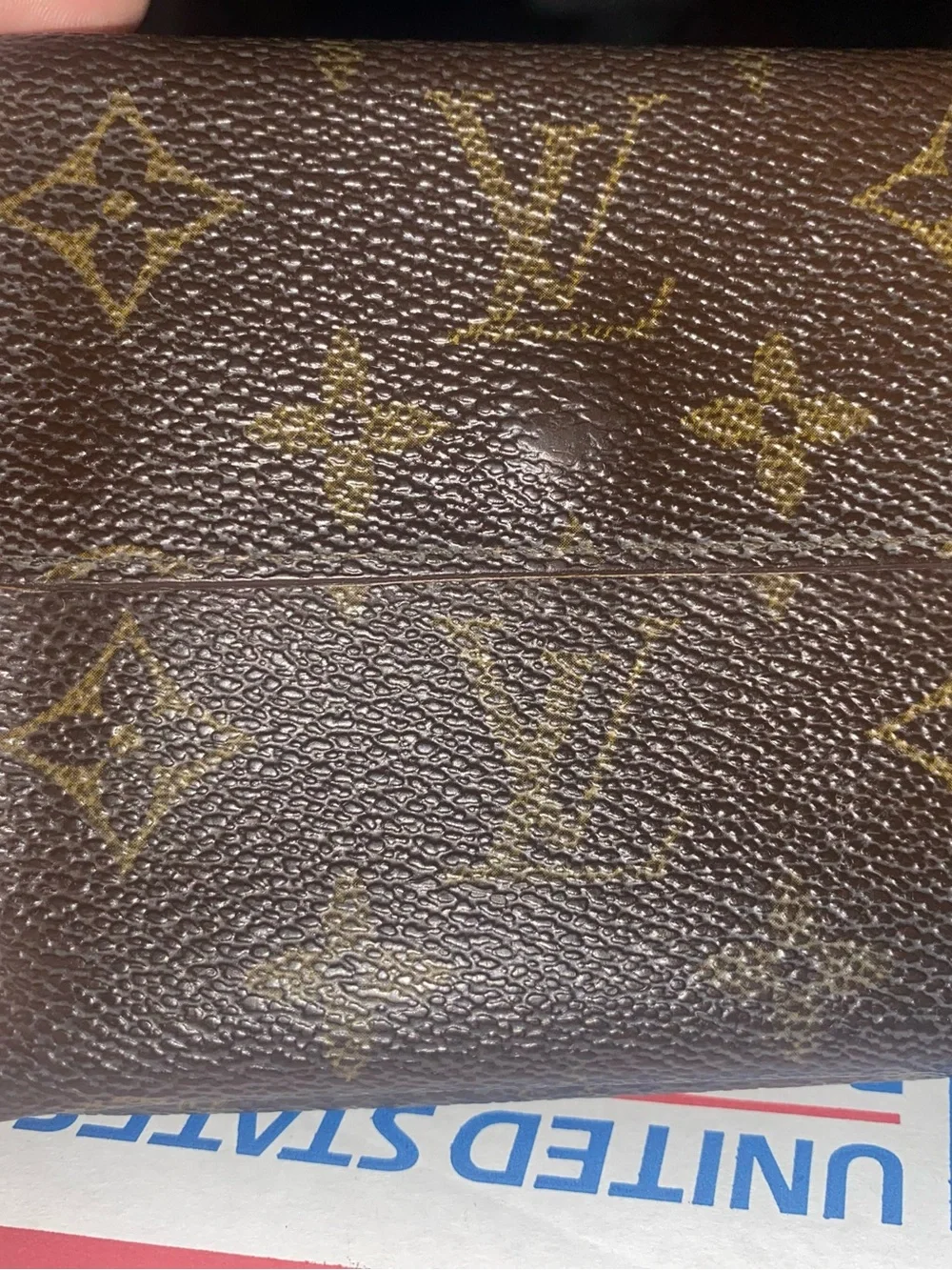Louis Vuttion Monogram Small Fold Wallet in Brown and Gold